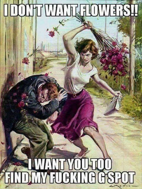 definitely no flowers (adult humor)