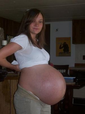 Pregnant huge belly