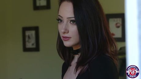 Sexy and very seductive teen pornstar gets her neighbor a good favor after helping her getting inside her room.