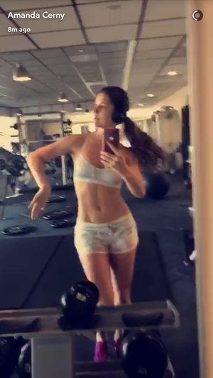 Amanda Cerny Sexy Workout Outfit