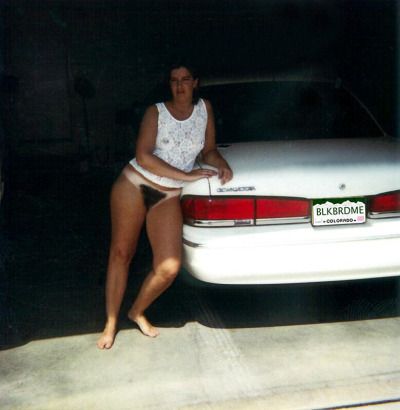 My wife proudly displaying her BLACK BREED ME license plate