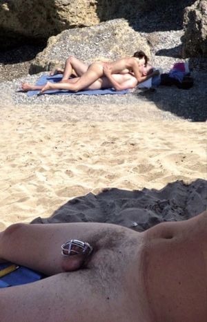 kelly-cuckoldress:A lovely cuckold scene at the beach…Everyone...