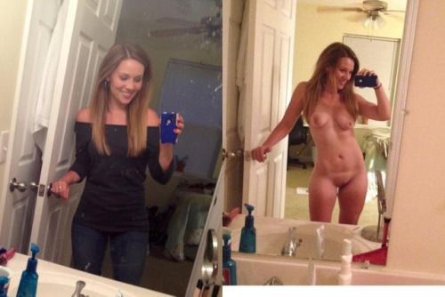 Those nipples are perfect! Hot babe make naked selfshot pic