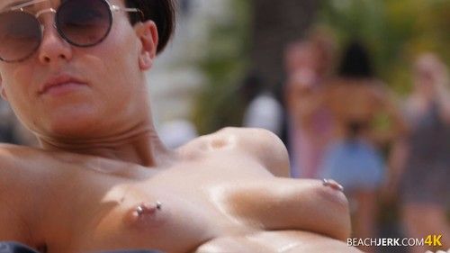 Babe With Pierced Tanned Boobs