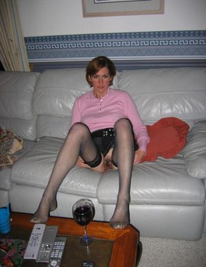 My wife has black pantyhose and a hairy pussy