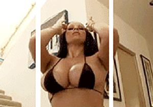 Bouncing tits 3D effect sexy gif