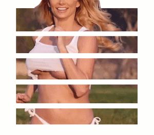 Running bouncing tits 3D effect