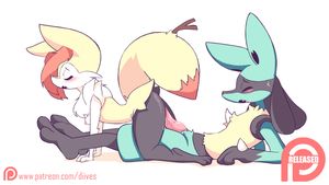 Braixen and Lucario Fuck