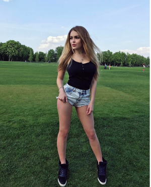 Brunette with amazing legs