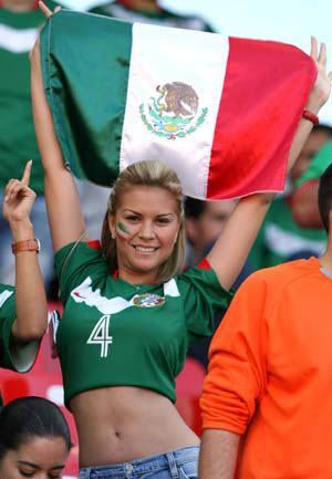 Busty soccer fan
