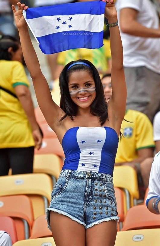 Busty soccer fan