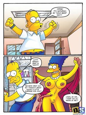 Simpsons - Marge’s sex Surprise in the home 1 by DrawnSex