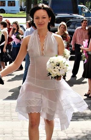 And the bride wore white.