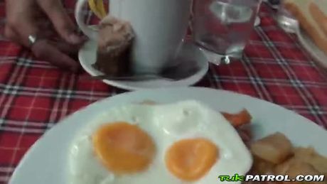 POV threesome with slutty Thai babes and horny white stud