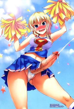 Embarrassed futa cheerleader upskirt