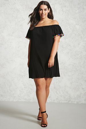 Pom Pom Trim Dress