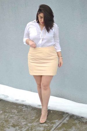 Short Yellow Leather Skirt