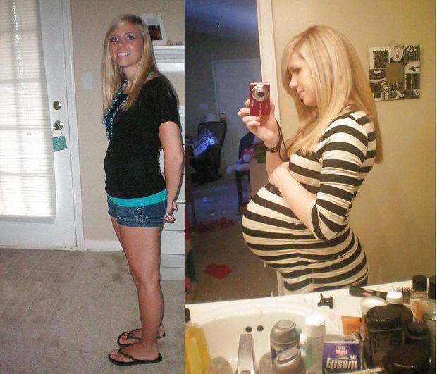 pregnant before after