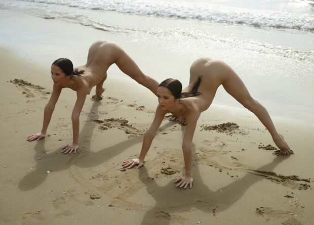 two on the beach