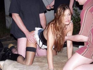 Sad woman waiting for strong fucking