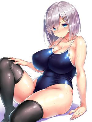 hamakaze is a goddess in a swimsuit