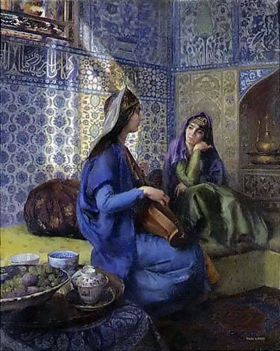Two of my newer harem wives chat about how to please me and my business associates.