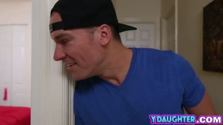 Step daughter with braces Sally banged in bedroom