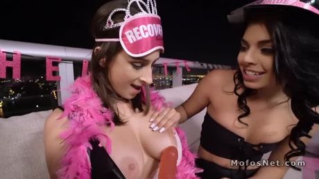 Lesbian girlfriend sharing bfs big cock