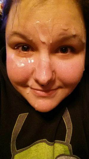 daddyspunk: Sir’s cum all over my face after our play time...