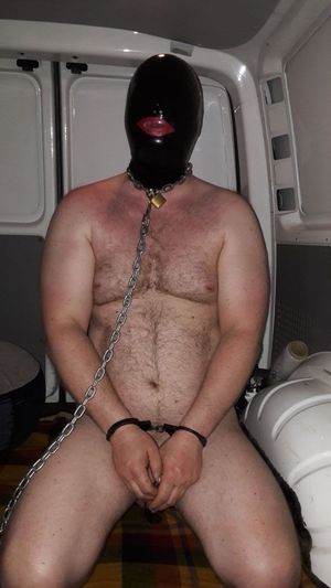 latex mask, slave, cock cage
