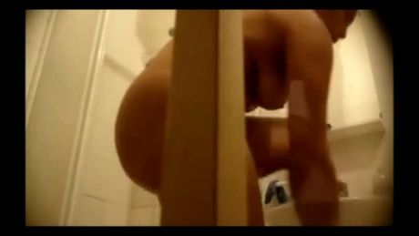 My step mother 42 spied in the bathroom