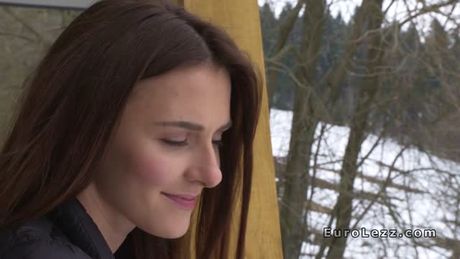 Hot lesbians licking in worm winter cabin