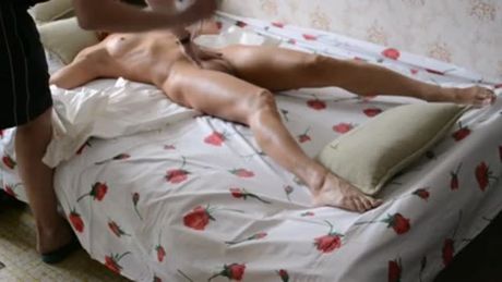 Spanking and testing my new slave