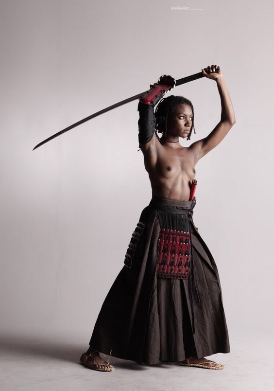 Topless With Sword