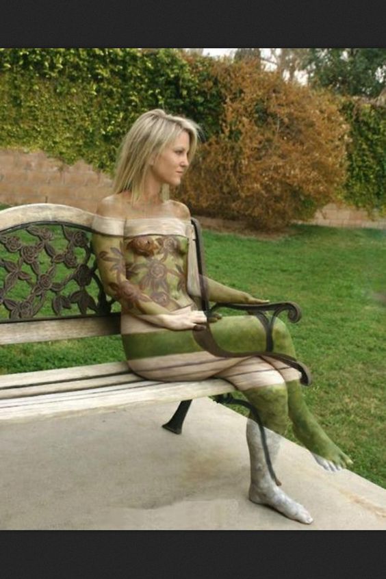 She fits right in naked.
