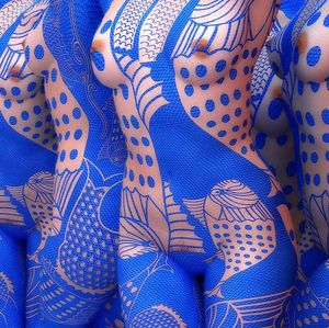 Kim Joon blue fish body paint.