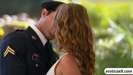 See in here a passionate and intense sexual intercourse as beautiful blonde babe Anya Olsen lover Charles Dera is about to be deployed overs