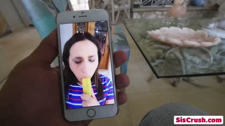 Dark Haired Step Sis Ashley Adams Gets Booty Filled