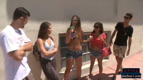 Naked chicken fighting leads to sex for two amateur couples