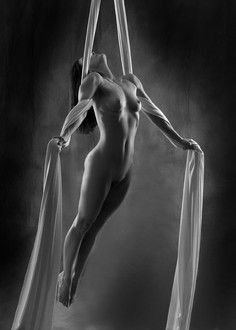 Hanging on the silks