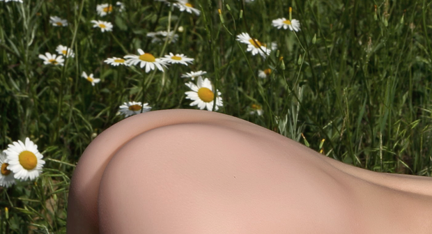 butt and grass