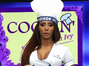 Hot brunette chef