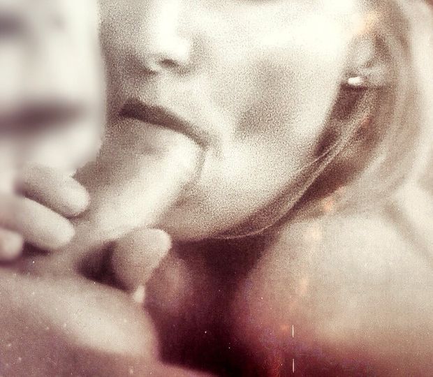 On my knees sucking the EX boyfriend's cock