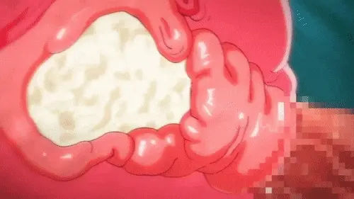 cock pushes through cervix into cum filled uterus
