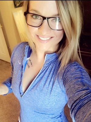 blonde with glasses