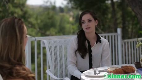 Divine babe makes delicious faces as she gets fucked sideways