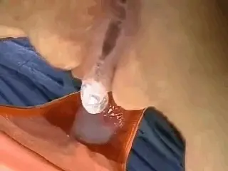 Creampie dripping onto panties