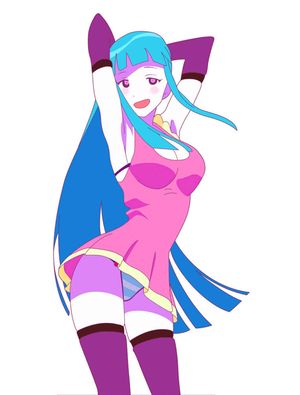 Cute anime teen moving her hips