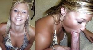 Hot Blonde sucking dick