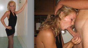 Sexy blonde sucking cock